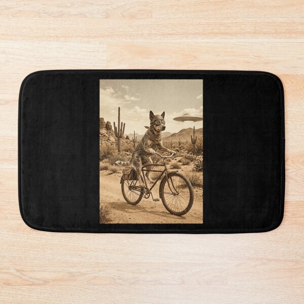 Item preview, Australian Cattle Dog Riding Bike Wild West Western UFO Dog Lover designed and sold by dian-rody-crest.