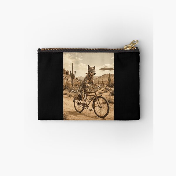 Item preview, Australian Cattle Dog Riding Bike Wild West Western UFO Dog Lover designed and sold by dian-rody-crest.
