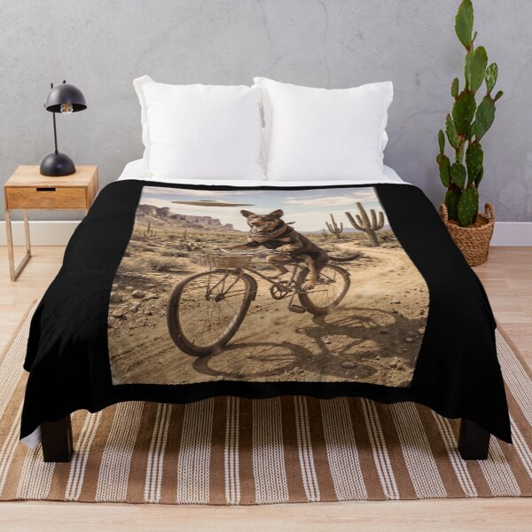 Item preview, Australian Kelpie Riding Bike Wild West Western UFO Dog Lover designed and sold by dian-rody-crest.