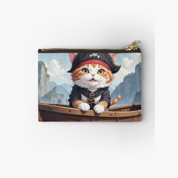Item preview, Pirate cat in boat on seafaring adventure designed and sold by Mauswohn.
