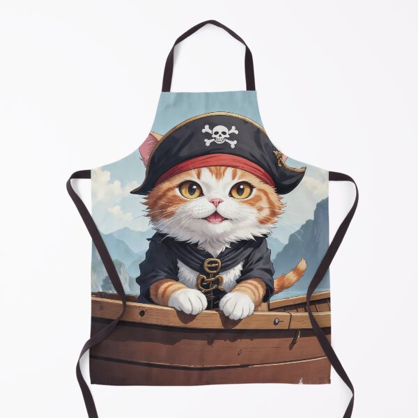 Item preview, Pirate cat in boat on seafaring adventure designed and sold by Mauswohn.