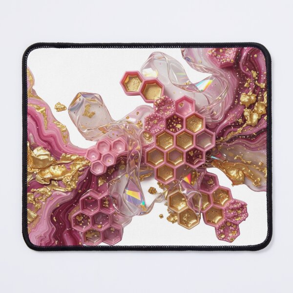 Item preview, ABSTRACT ART HONEYCOMB PATTERN FLORAL DESIGN v4 designed and sold by dazzlemakers.