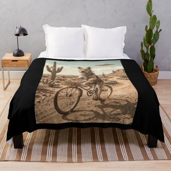 Item preview, Australian Terrier Riding Bike Wild West Western UFO Dog Lover designed and sold by dian-rody-crest.