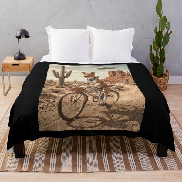 Item preview, Basenji Riding Bike Wild West Western UFO Dog Lover designed and sold by dian-rody-crest.