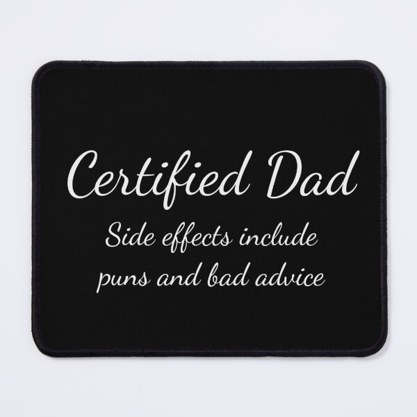 Item preview, Certified Dad Warning Label Tee designed and sold by low battery meme design.