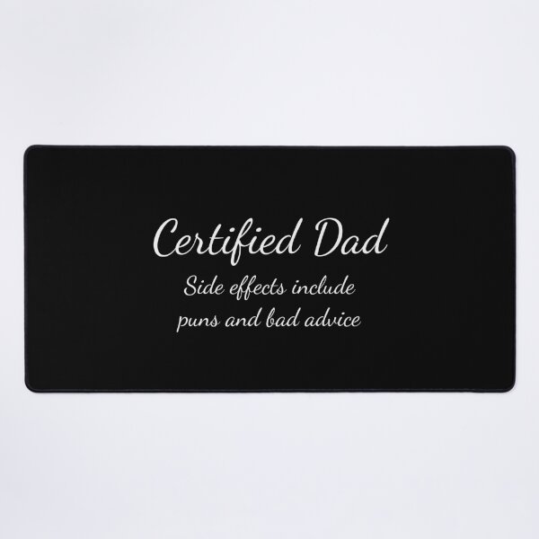 Item preview, Certified Dad Warning Label Tee designed and sold by low battery meme design.