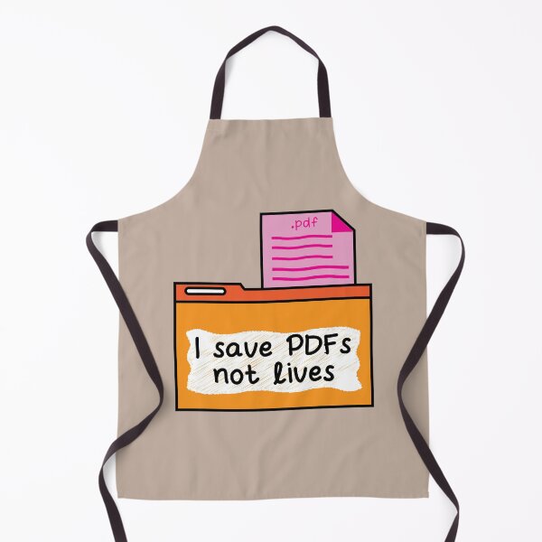 Item preview, I save PDFs not lives funny pun office humor designed and sold by fluffyfamcraft.