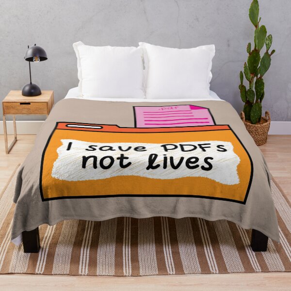 Item preview, I save PDFs not lives funny pun office humor designed and sold by fluffyfamcraft.