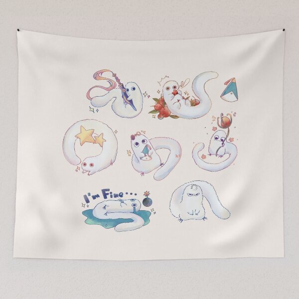 Item preview, Fluffy Worm Creature designed and sold by PRINTATSTUDIO.