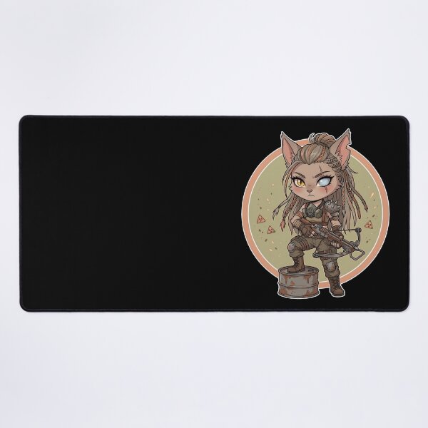 Item preview, Post Apocalyptic Cat Scavenger - Wasteland Crossbow Chibi designed and sold by CaliLuminos.