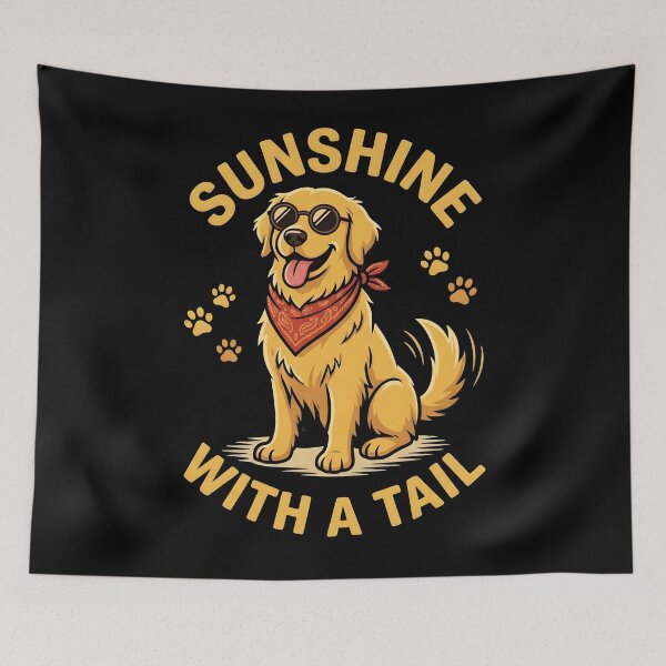 Item preview, Golden Retriever Sunshine T-Shirt | Happy Dog Lover Shirt | Cute Summer Dog Design designed and sold by StickerNestYou.