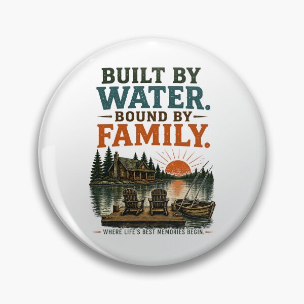 Item preview, Built By Water Bound By Family Lakeside Cabin designed and sold by Colorful Designs.