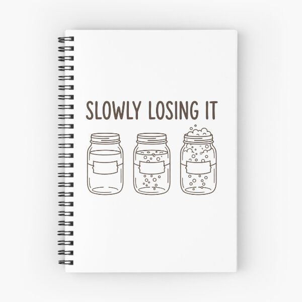 Item preview, Slowly Losing It – Funny Mental Health Humor Jar Evolution Design designed and sold by StickerNestYou.