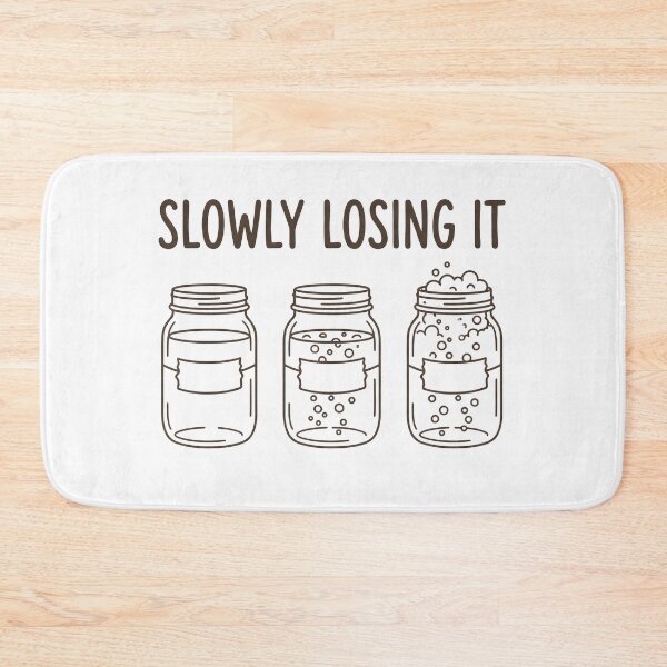 Item preview, Slowly Losing It – Funny Mental Health Humor Jar Evolution Design designed and sold by StickerNestYou.