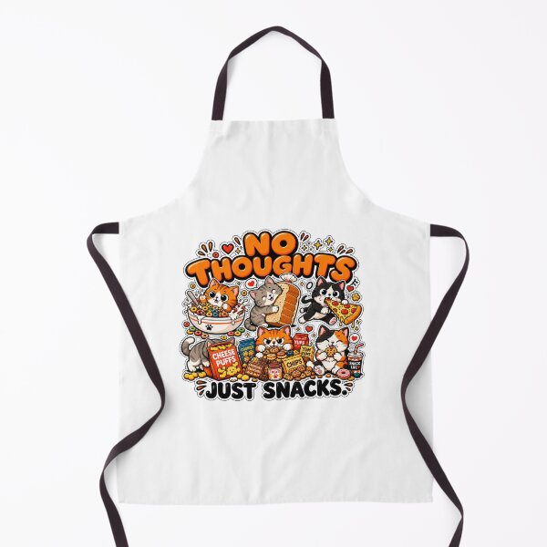 Item preview, No Thoughts Just Snacks | Funny Cat Snack Lover | Cute Foodie Cat Humor | Relatable Gift designed and sold by MrDev.