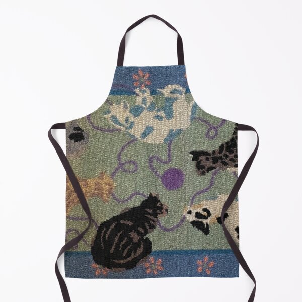 Item preview, Whimsical Farm Animal Embroidery Art | Folk Art Cat, Cow & Giraffe Pattern designed and sold by LuxuryApparels.
