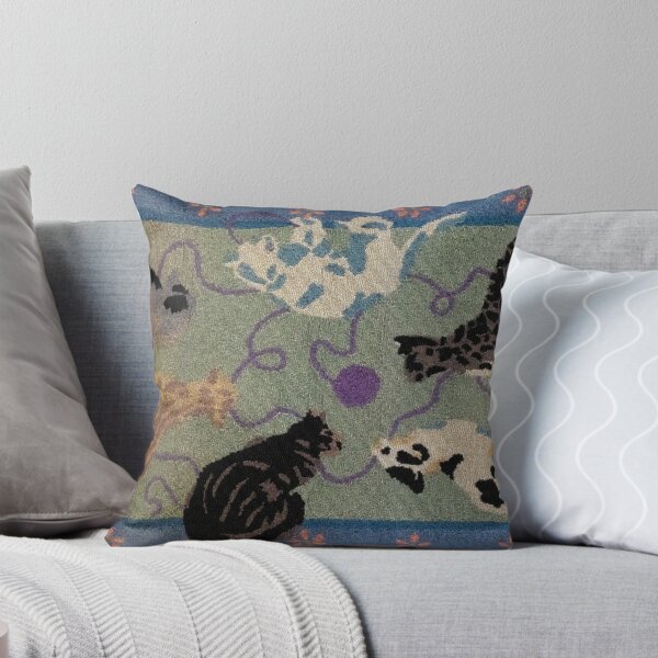 Item preview, Whimsical Farm Animal Embroidery Art | Folk Art Cat, Cow & Giraffe Pattern designed and sold by LuxuryApparels.