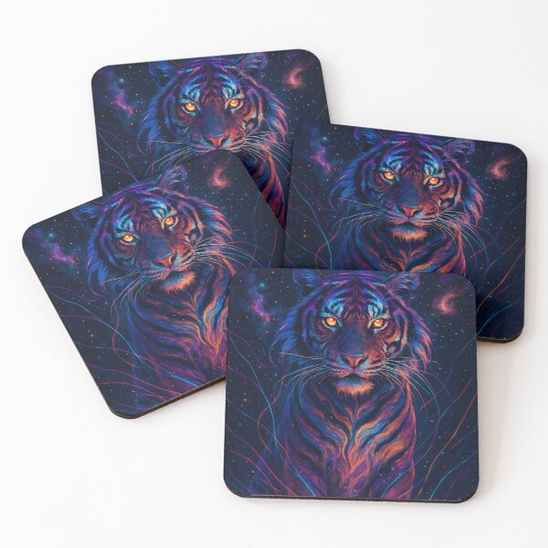 Item preview, Cosmic Tiger Born from Starlight designed and sold by OneStepFromArt.