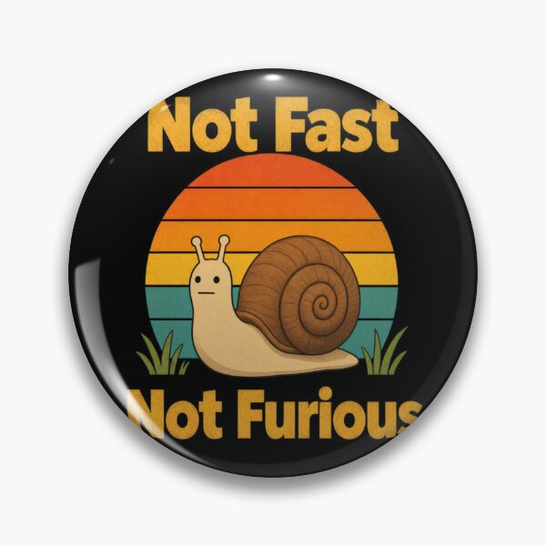 Item preview, Not Fast Not Furious Snail Funny Slow Life Retro Vintage Sunset designed and sold by Zizo-DR44.