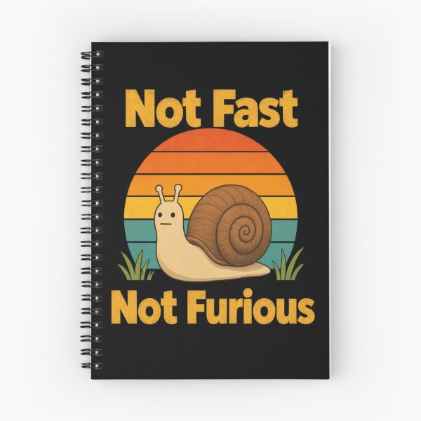 Item preview, Not Fast Not Furious Snail Funny Slow Life Retro Vintage Sunset designed and sold by Zizo-DR44.