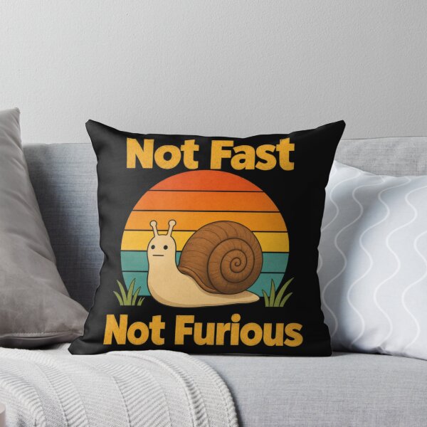Item preview, Not Fast Not Furious Snail Funny Slow Life Retro Vintage Sunset designed and sold by Zizo-DR44.