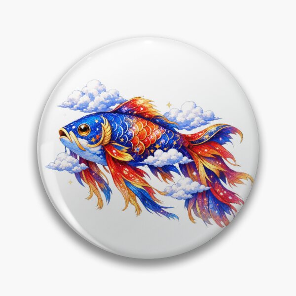 Item preview, Celestial Koi Fish | Cosmic Fantasy Fish | Magical Japanese Koi | Colorful Ocean Dream designed and sold by MrDev.