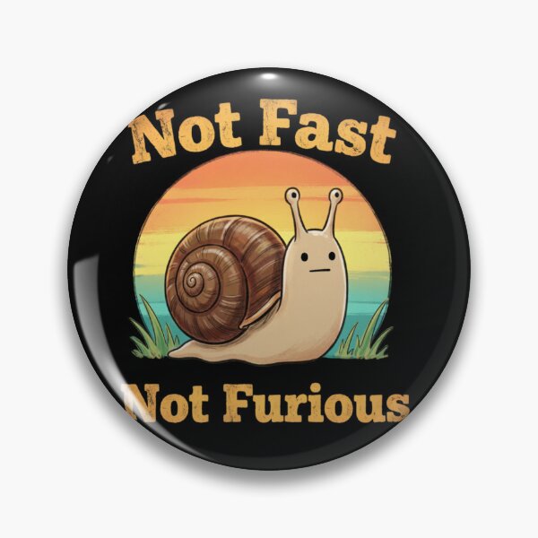 Item preview, Not Fast Not Furious Funny Slow Snail Retro Sunset Gift designed and sold by Zizo-DR44.