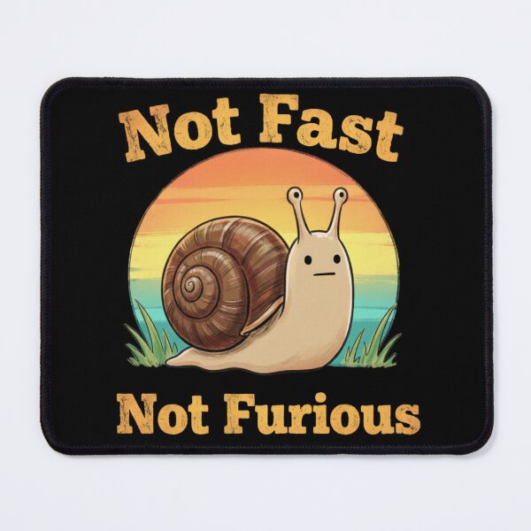 Item preview, Not Fast Not Furious Funny Slow Snail Retro Sunset Gift designed and sold by Zizo-DR44.