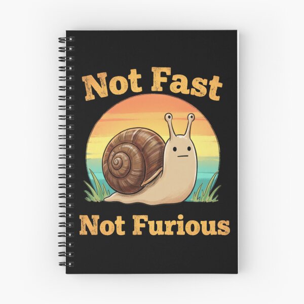 Item preview, Not Fast Not Furious Funny Slow Snail Retro Sunset Gift designed and sold by Zizo-DR44.