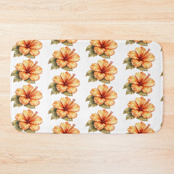 Item preview, Pumpkin Glow Hibiscus | Autumn Watercolor Flower designed and sold by IamNolmo.