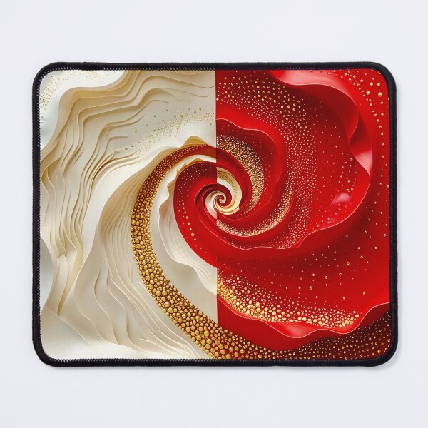 Item preview, Duality of Red and White Swirl designed and sold by Vicky Brago-Mitchell®.