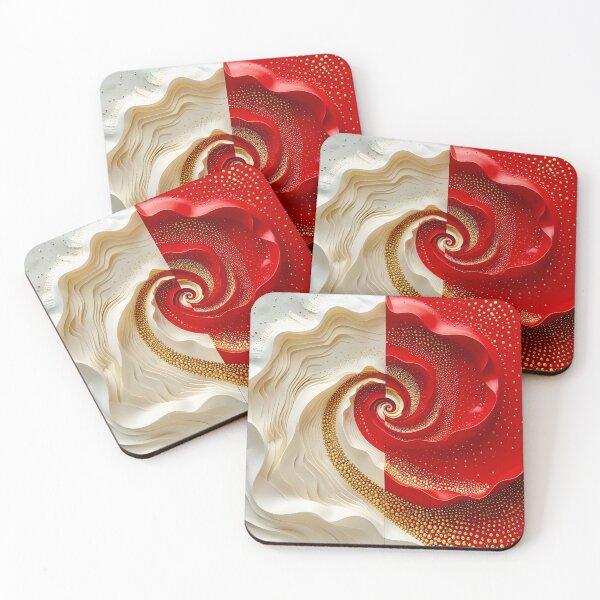 Item preview, Duality of Red and White Swirl designed and sold by Vicky Brago-Mitchell®.