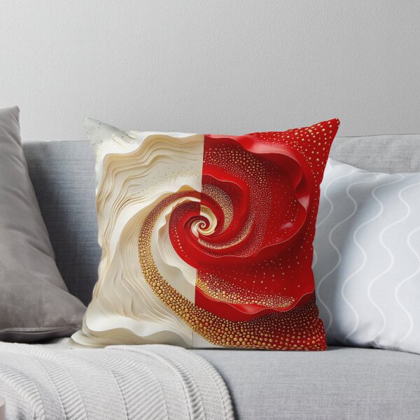 Item preview, Duality of Red and White Swirl designed and sold by Vicky Brago-Mitchell®.