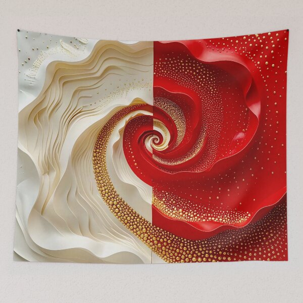 Item preview, Duality of Red and White Swirl designed and sold by Vicky Brago-Mitchell®.