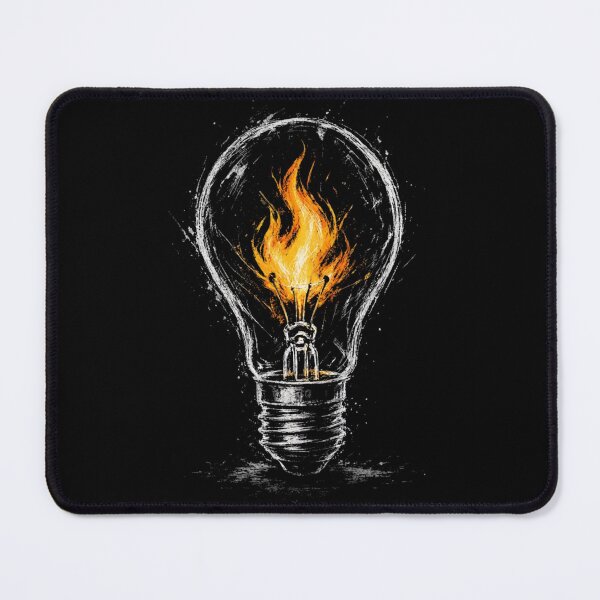 Item preview, Lightbulb Flame Creative Idea Sketch Art designed and sold by CF_VintageDesign.
