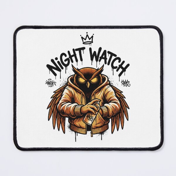 Item preview, Night Watch Owl Streetwear – Cool Urban Owl Hoodie Design designed and sold by StickerNestYou.