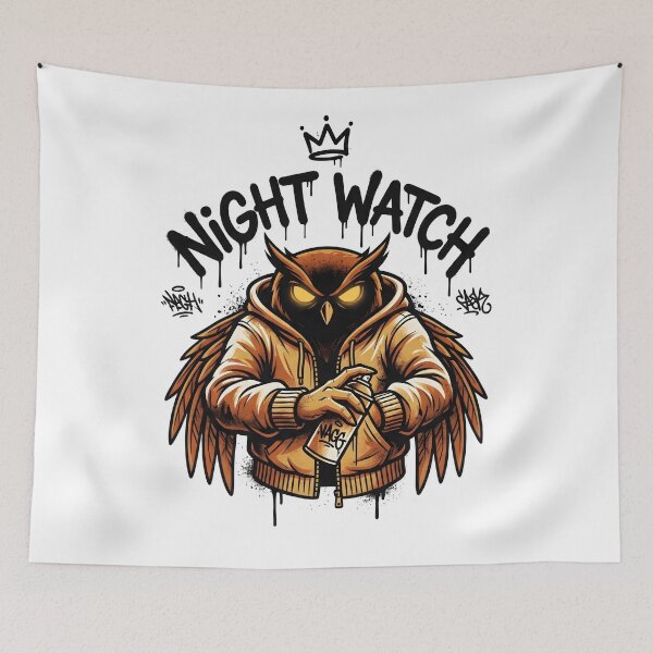 Item preview, Night Watch Owl Streetwear – Cool Urban Owl Hoodie Design designed and sold by StickerNestYou.