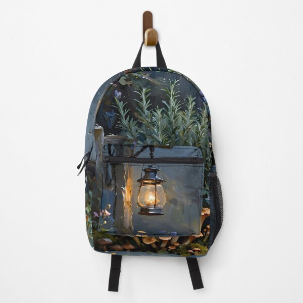 Item preview, Enchanted Moonlit Forest Garden with Lanterns and Wildflowers designed and sold by cr6zym1nd.