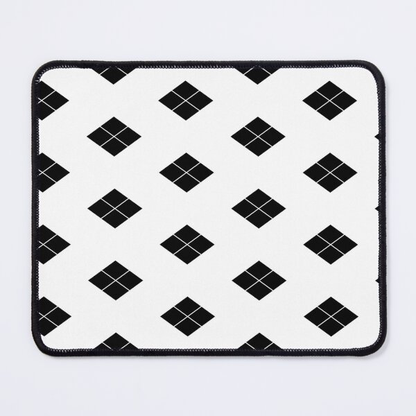 Item preview, Takeda Shingen Crest - Takeda Bishi Samurai Mon Black White Tile / Japanese Crest designed and sold by 戦国まーけっと SENGOKU MARKET.