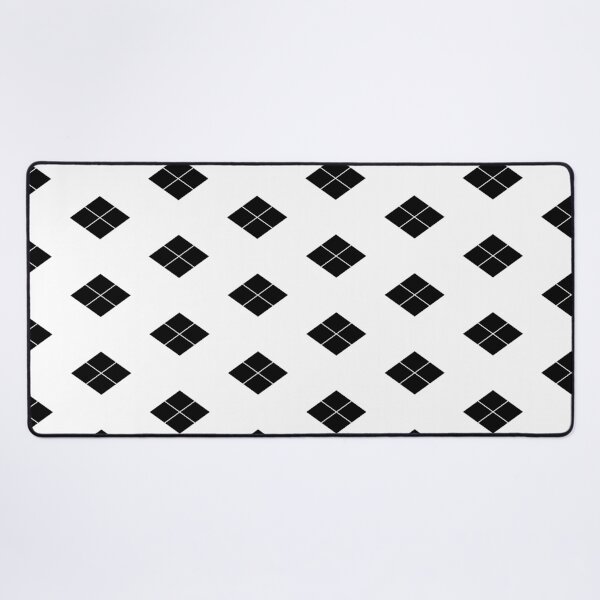 Item preview, Takeda Shingen Crest - Takeda Bishi Samurai Mon Black White Tile / Japanese Crest designed and sold by 戦国まーけっと SENGOKU MARKET.