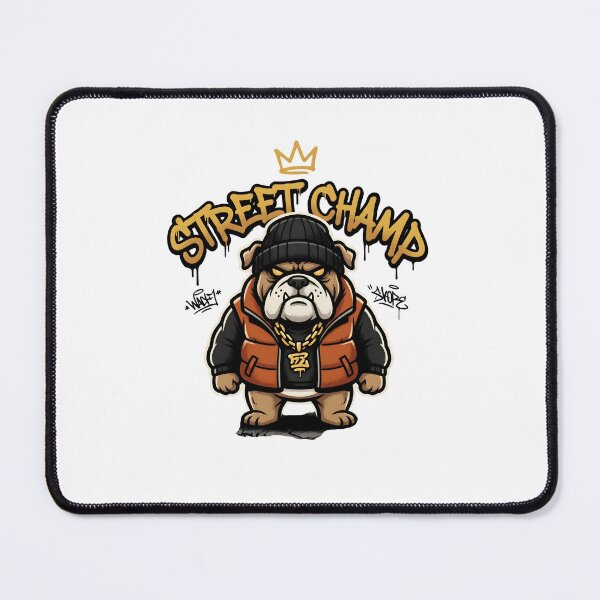 Item preview, Street Champs Bulldog – Tough Urban Dog Streetwear Design designed and sold by StickerNestYou.