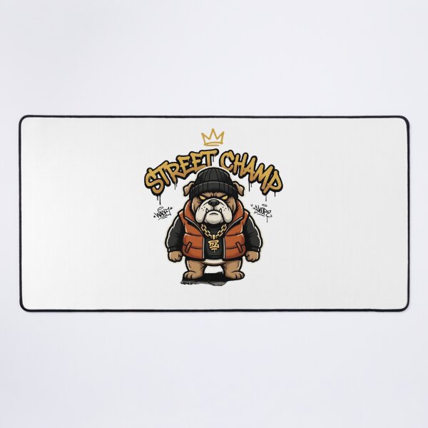 Item preview, Street Champs Bulldog – Tough Urban Dog Streetwear Design designed and sold by StickerNestYou.