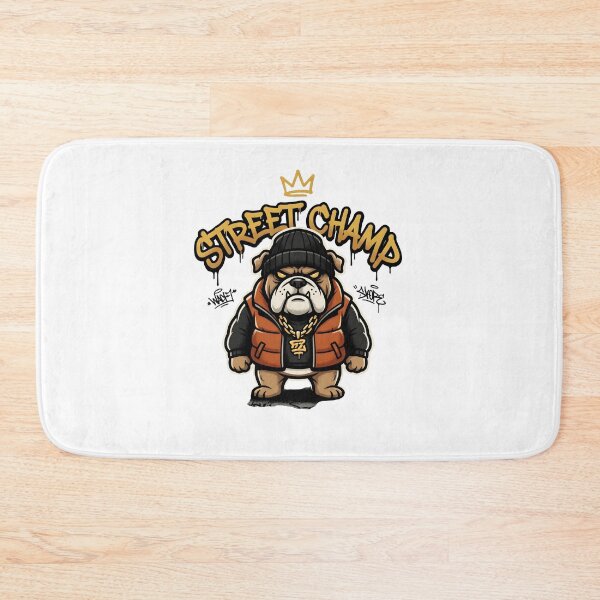 Item preview, Street Champs Bulldog – Tough Urban Dog Streetwear Design designed and sold by StickerNestYou.