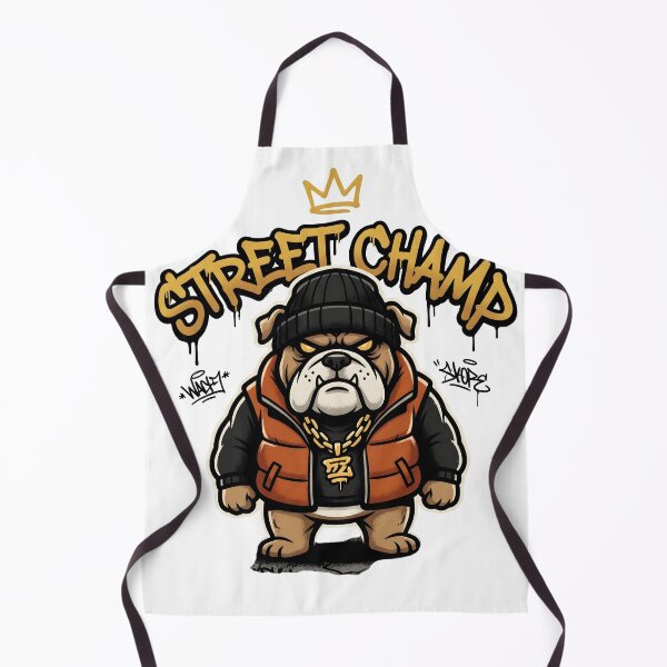 Item preview, Street Champs Bulldog – Tough Urban Dog Streetwear Design designed and sold by StickerNestYou.