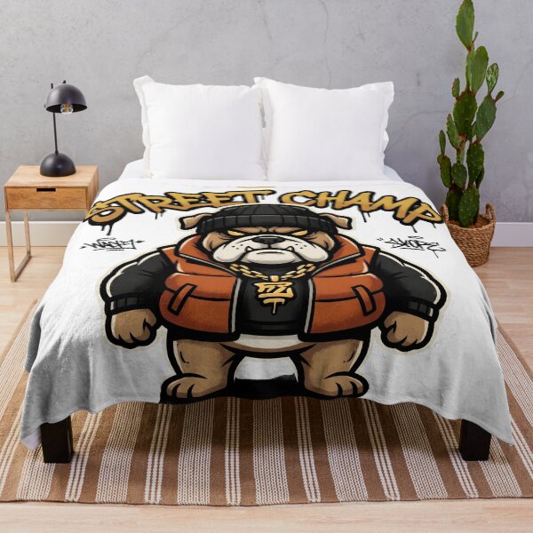 Item preview, Street Champs Bulldog – Tough Urban Dog Streetwear Design designed and sold by StickerNestYou.