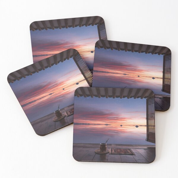 Item preview, Hanok Window to the World: Bolivia Uyuni Salt Flats Sunset & Cosmic Mirror | Fine Art Print designed and sold by SOOstudio73.