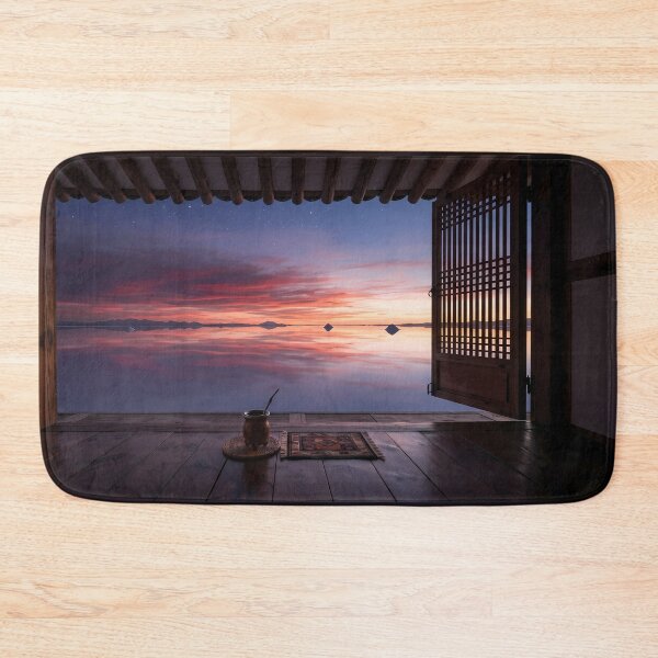 Item preview, Hanok Window to the World: Bolivia Uyuni Salt Flats Sunset & Cosmic Mirror | Fine Art Print designed and sold by SOOstudio73.