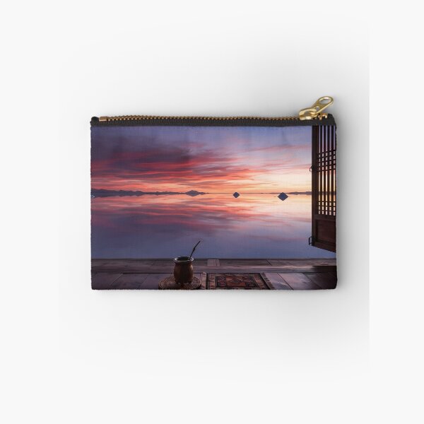 Item preview, Hanok Window to the World: Bolivia Uyuni Salt Flats Sunset & Cosmic Mirror | Fine Art Print designed and sold by SOOstudio73.