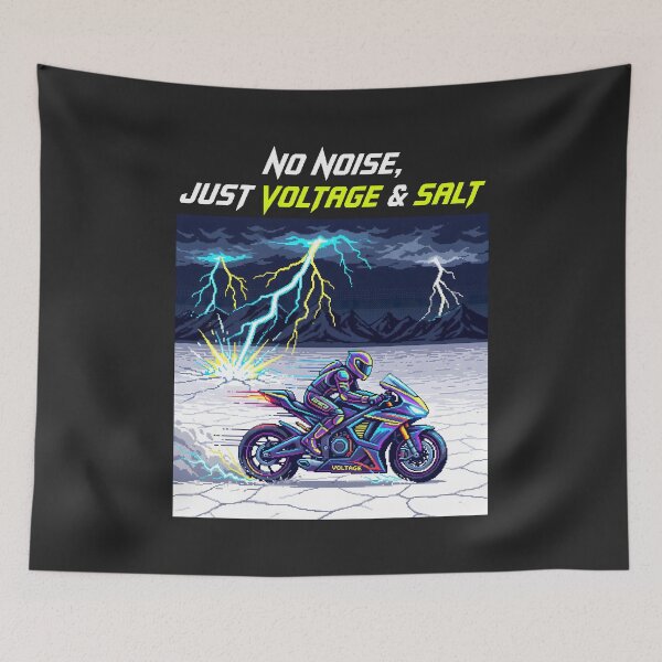 Item preview, Electric Superbike Pixel Art - Speed Record Electric Motorcycle designed and sold by SplashTastic.