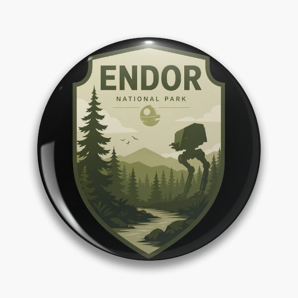 Item preview, Endor National Park: Home of the Ewoks Sticker designed and sold by FrontierCosmic.